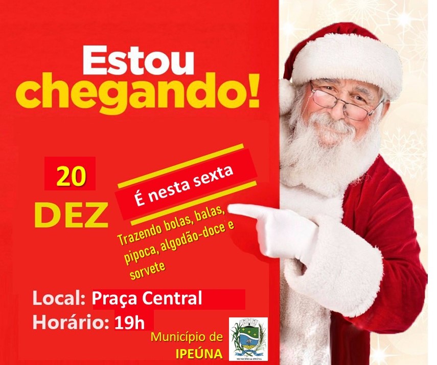 Papai Noel chega em Ipeúna – Prefeitura de Ipeúna