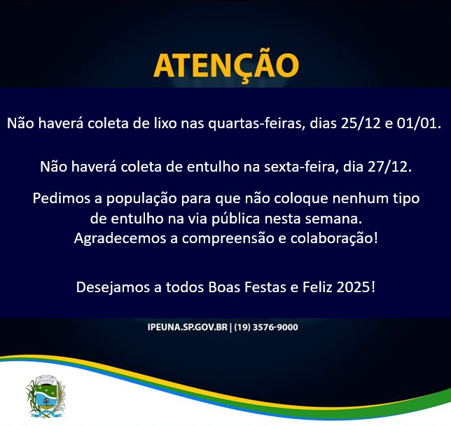 Confira como ficam os serviços públicos durante as festas de fim de ano